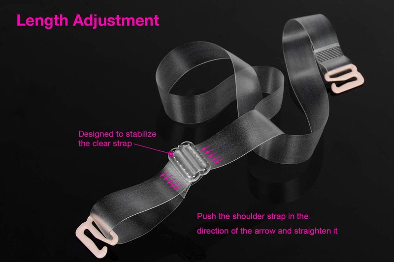 DREETINO Clear Bra Straps, 3-Pairs Invisible Non-Slip Adjustable Bra Straps for Strapless Bra(12mm) - Image 4